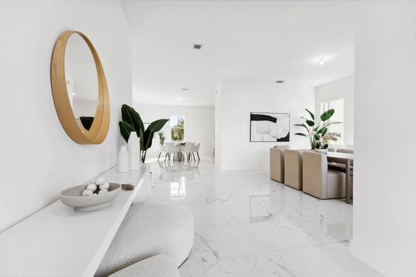 Dining room, Interior, Marble