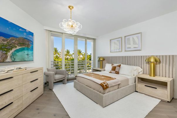 Bedroom, Chandelier, Interior, Wood Texture Flooring