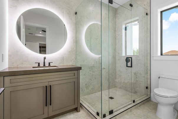 Bathroom, Glass Shower, Interior