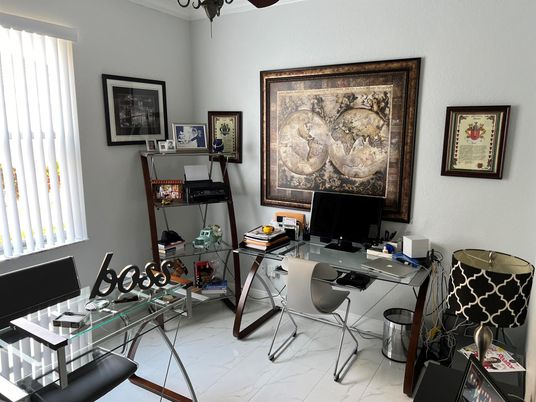 Home Office, Interior, Marble