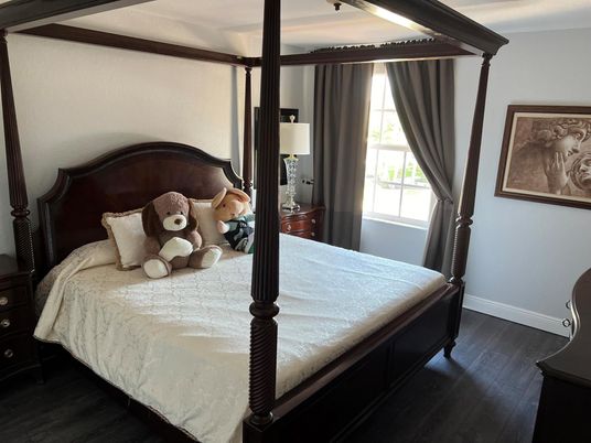 Bedroom, Interior, Wood Texture Flooring