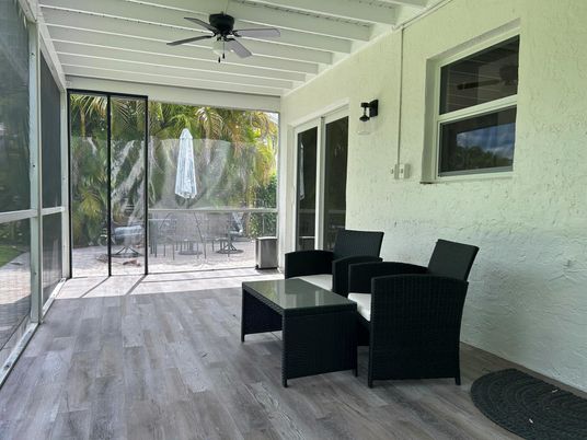 Interior, Sun Room, Wood Texture Flooring