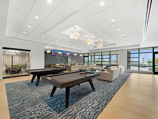 Billiard Table, Game Room, Interior, Living room, Recessed Lighting, Wood Texture Flooring