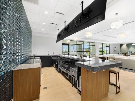 Interior, Kitchen, Living room, Pendant Lights, Recessed Lighting, Wood Texture Flooring