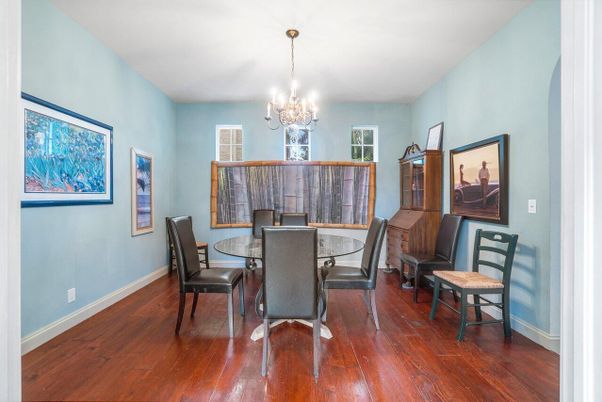Chandelier, Dining room, Interior, Wood Texture Flooring