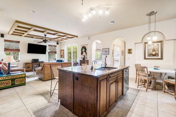 Dining room, Interior, Kitchen, Living room, Pendant Lights, Recessed Lighting