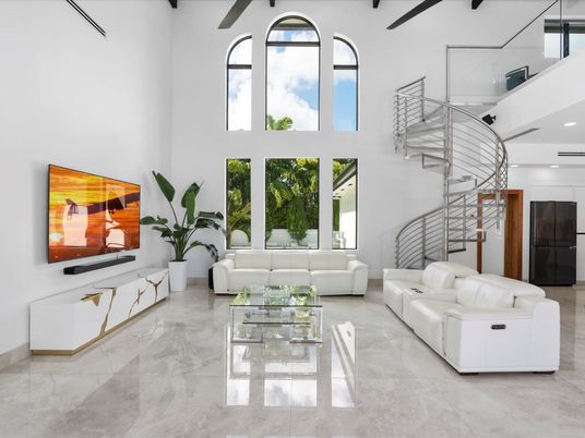 Interior, Living room, Marble, Recessed Lighting