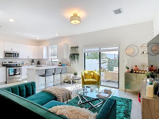 Interior, Kitchen, Living room, Recessed Lighting, Stainless Steel Appliances