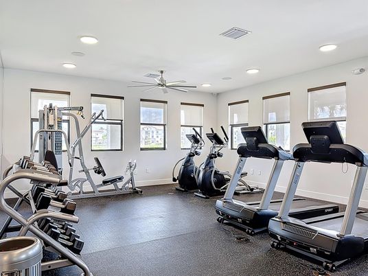 Fitness Equipment, Gym, Interior, Recessed Lighting