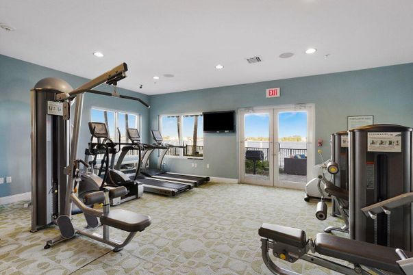 Fitness Equipment, Gym, Interior, Recessed Lighting