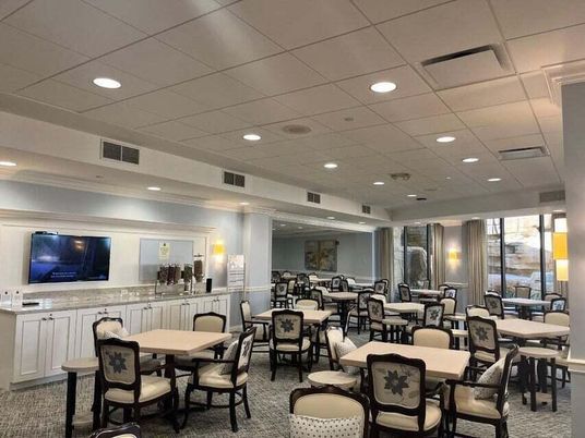 Dining room, Interior, Recessed Lighting