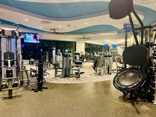 Fitness Equipment, Gym, Interior, Recessed Lighting