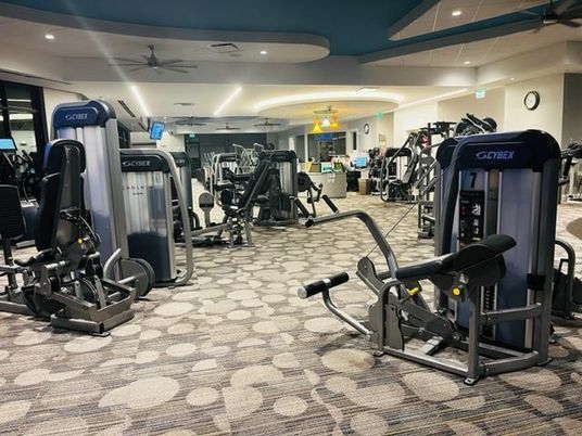 Fitness Equipment, Gym, Interior, Recessed Lighting