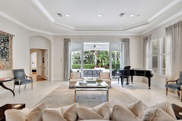 Interior, Living room, Piano, Recessed Lighting