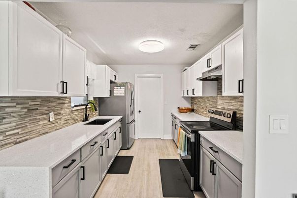 Interior, Kitchen, Wood Texture Flooring