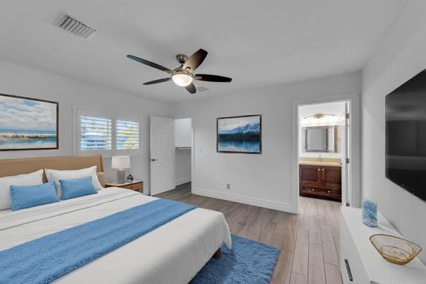 Bedroom, Interior, Wood Texture Flooring
