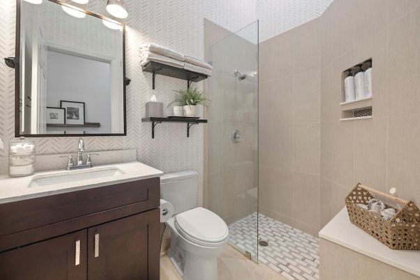 Bathroom, Glass Shower, Interior
