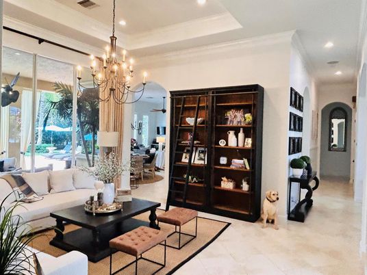 Chandelier, Interior, Living room, Recessed Lighting