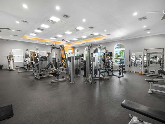 Fitness Equipment, Gym, Interior, Recessed Lighting