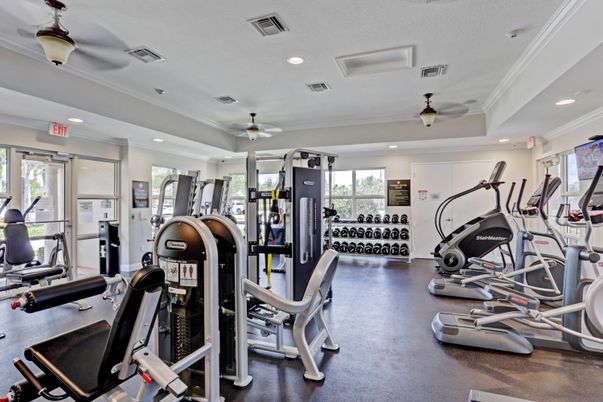 Fitness Equipment, Gym, Interior, Recessed Lighting