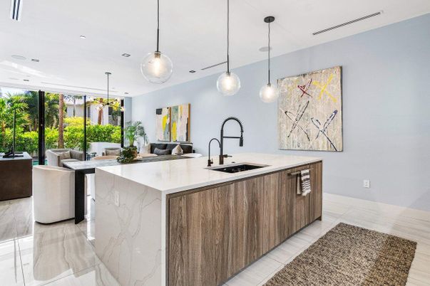 Interior, Kitchen, Living room, Pendant Lights, Recessed Lighting