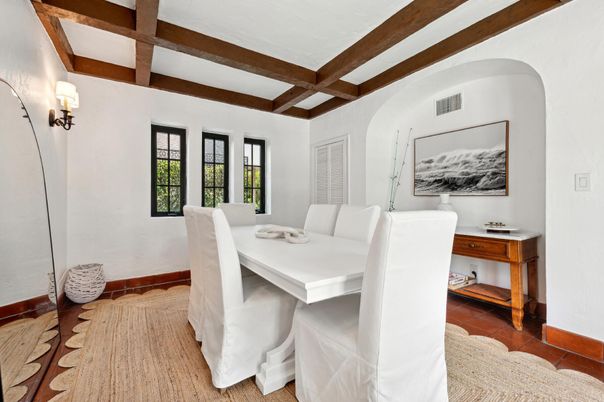 Dining room, Interior, Wooden Beams