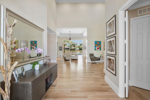 Dining room, Interior, Living room, Pendant Lights, Recessed Lighting, Wood Texture Flooring