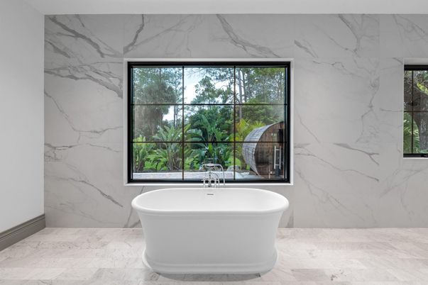 Bathroom, Free Standing Baths, Interior, Marble, Marble Walls