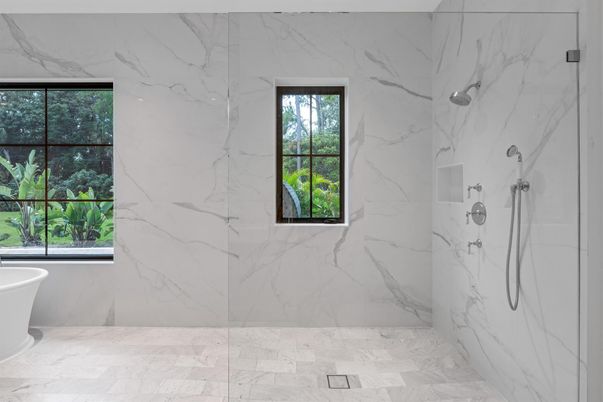 Bathroom, Free Standing Baths, Interior, Marble, Marble Walls