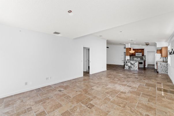 Empty room, Interior, Kitchen, Pendant Lights, Recessed Lighting