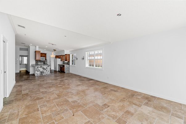 Empty room, Interior, Kitchen, Pendant Lights, Recessed Lighting