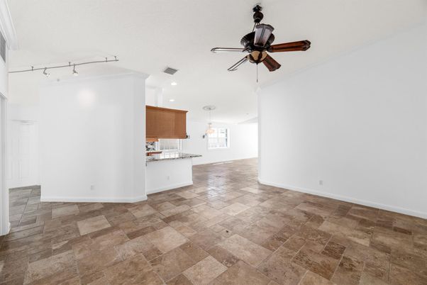Empty room, Interior, Kitchen, Recessed Lighting