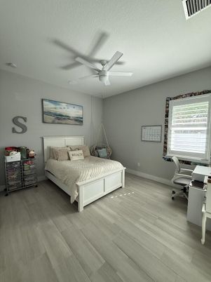 Bedroom, Home Office, Interior, Wood Texture Flooring