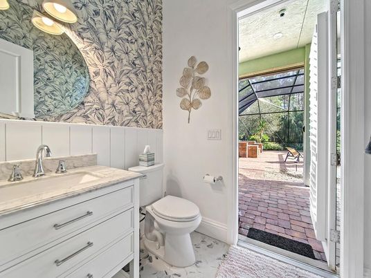 Bathroom, Glass Ceilings, Glass Shower, Interior, Recessed Lighting, Sun Room