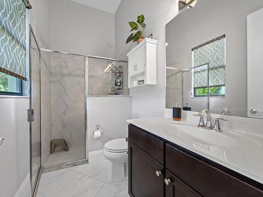 Bathroom, Glass Shower, Interior, Marble, Marble Walls