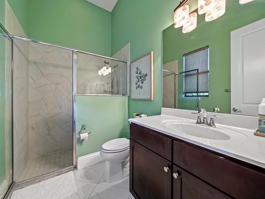 Bathroom, Glass Shower, Interior, Marble Walls