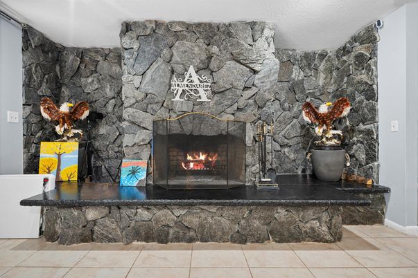Fireplace, Interior, Stone Walls