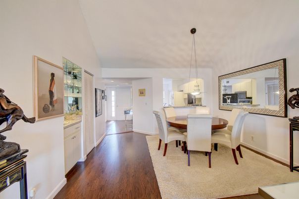 Dining room, Interior, Kitchen, Pendant Lights, Wood Texture Flooring