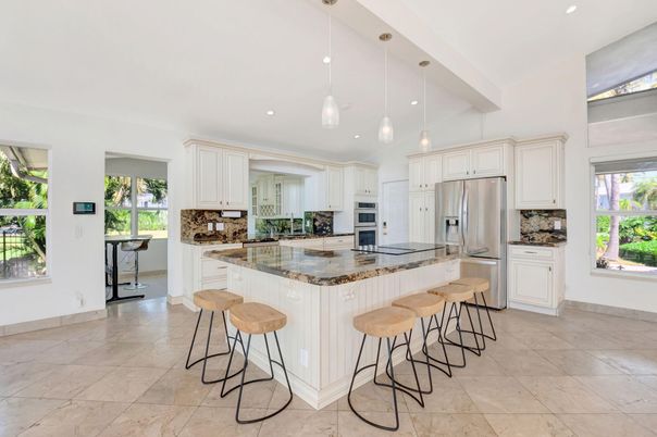 Interior, Kitchen, Pendant Lights, Recessed Lighting, Stainless Steel Appliances