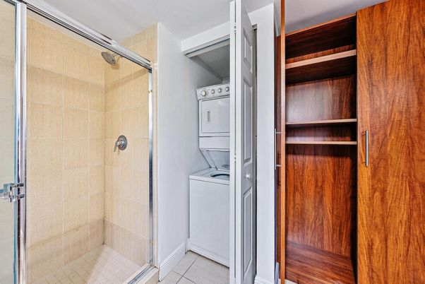 Bathroom, Glass Shower, Interior, Utility Closets, Washer