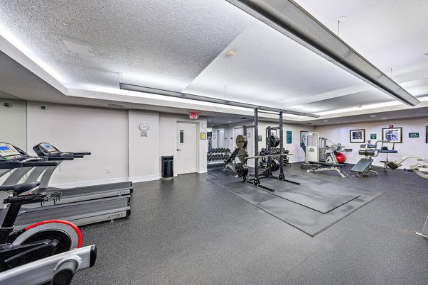 Fitness Equipment, Gym, Interior, Recessed Lighting