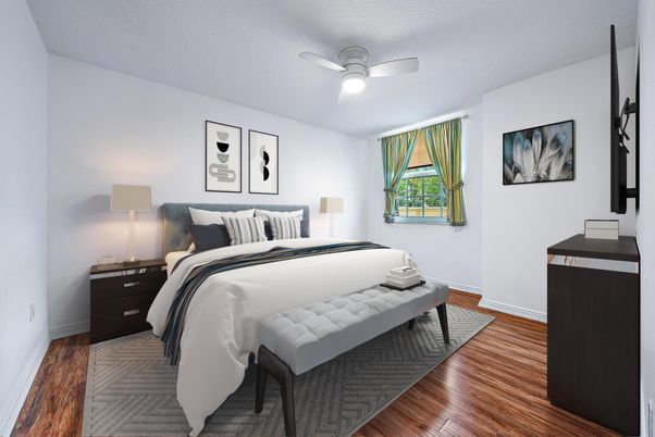 Bedroom, Interior, Wood Texture Flooring