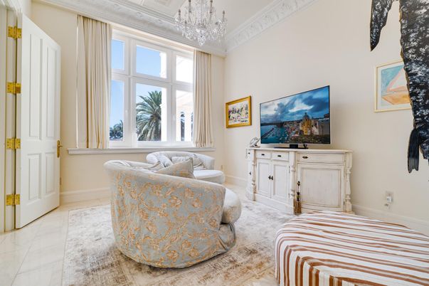 Bedroom, Chandelier, Interior, Marble