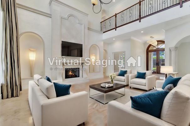 Fireplace, Interior, Living room, Recessed Lighting