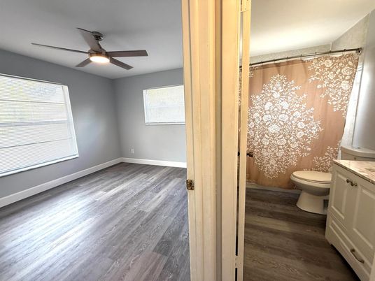 Bathroom, Empty room, Interior, Wood Texture Flooring