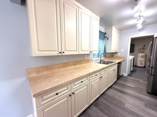 Interior, Kitchen, Wood Texture Flooring