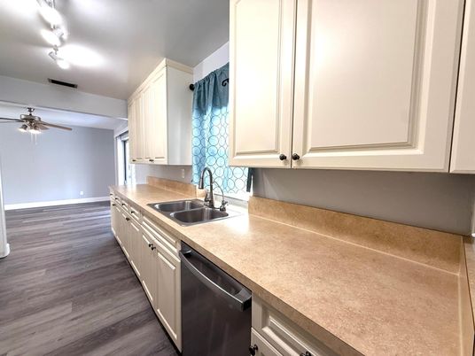 Interior, Kitchen, Wood Texture Flooring