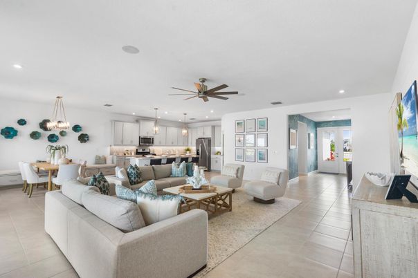 Dining room, Interior, Kitchen, Living room, Pendant Lights, Recessed Lighting, Stainless Steel Appliances