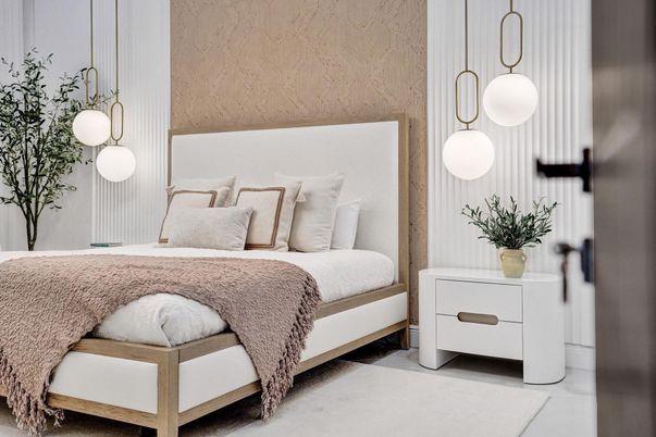 Bedroom, Interior, Pendant Lights