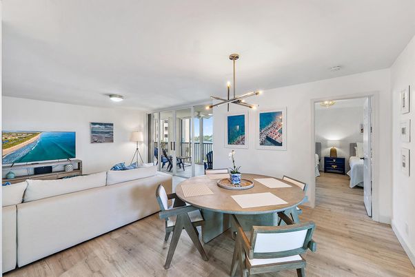 Dining room, Interior, Living room, Pendant Lights, Wood Texture Flooring